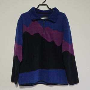 Colour Block Quarter Zip Fleece